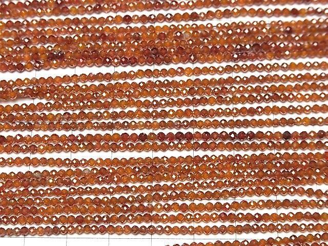 【動画】【素晴らしい輝き】キュービックジルコニアAAA 極小ラウンドカット2mm 【ダークオレンジ】 1連(約35cm) サムネイル3