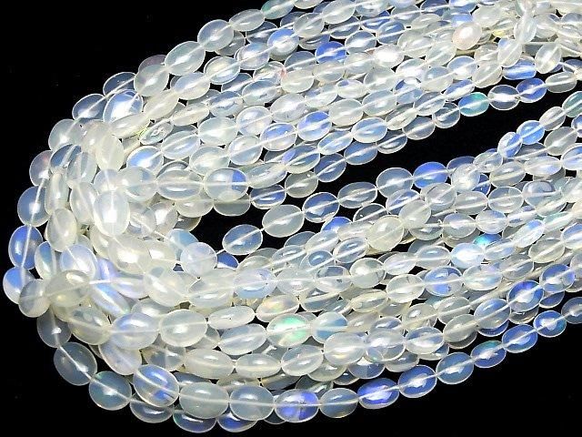 【動画】宝石質エチオピア産ウォーターオパールAA++ オーバル 1連(約38cm) サムネイル4