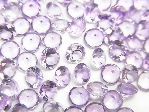 【動画】宝石質アメジストAAA ルース ラウンドファセットカット4×4mm 10粒の画像