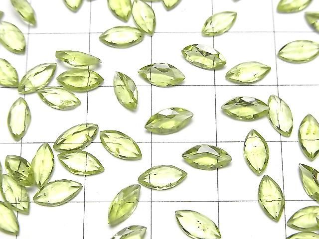 【動画】宝石質ペリドットAAA ルース マーキスファセットカット8×4mm 5粒 サムネイル3
