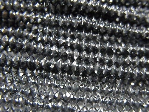 【動画】【素晴らしい輝き】高純度テラヘルツ鉱石 ソロバンカット2.5×2.5×1.5mm 1連(約36cm)の画像