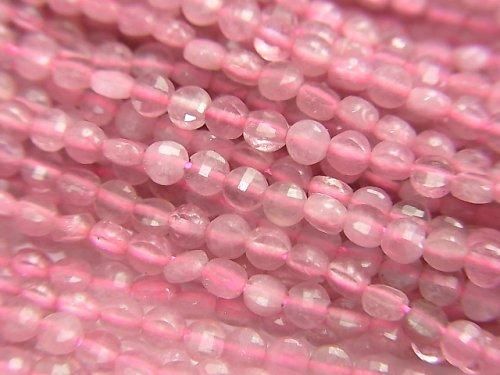 【動画】【素晴らしい輝き】ピンクトルマリンAA++ 極小コインカット2.5×2.5×1mm 1連(約37cm)の画像