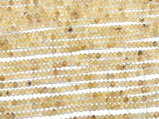 【動画】【素晴らしい輝き】ルチルクォーツAAA ボタンカット3×3×2mm 1連(約37cm) サムネイル3
