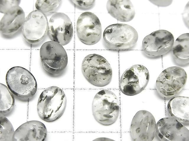 【動画】ブラックアベンチュリンクォーツ オーバル カボション8×6mm 5個 サムネイル2