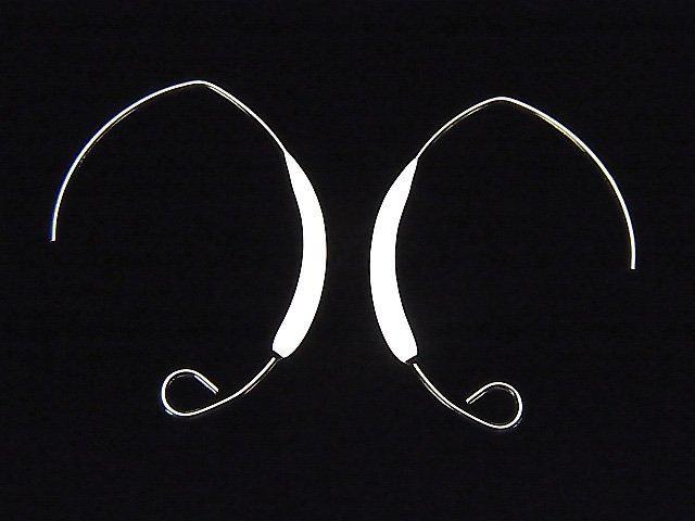 Silver925 マーキスピアスフック26×18mm 1ペアの画像