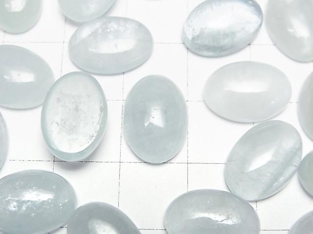 【動画】ナミビア産アクアマリンAAA- オーバル カボション14×10mm 1個 サムネイル2