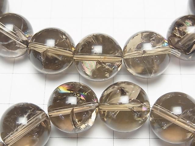 【動画】スモーキーアイリスクォーツAA++ ラウンド14mm 1連(ブレス) サムネイル2