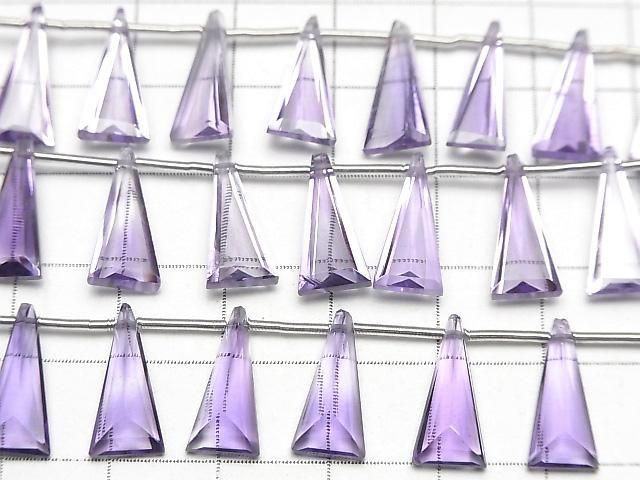 【動画】宝石質ピンクアメジストAAA- トライアングル ファセットカット15×7mm 1連(8粒) サムネイル3