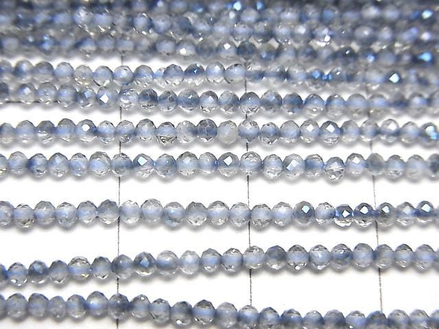 【動画】【素晴らしい輝き】トパーズAAA 極小ラウンドカット2mm ブルーコーティング 1連(約37cm) サムネイル2