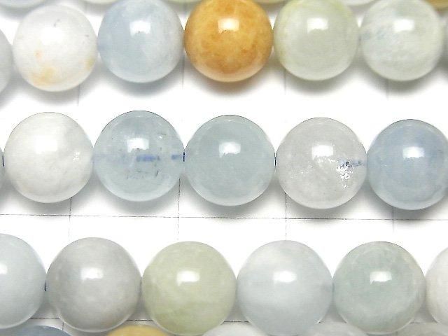 【動画】マルチカラーアクアマリンAA ラウンド8mm 半連/1連(約36cm) サムネイル2