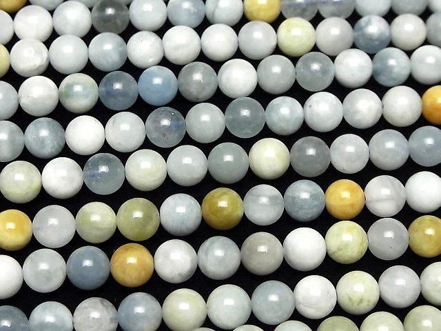 【動画】マルチカラーアクアマリンAA ラウンド8mm 半連/1連(約36cm) サムネイル3