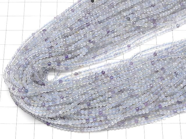 【動画】【素晴らしい輝き】マルチカラーフローライトAAA- 極小ラウンドカット2mm 1連(約36cm) サムネイル4