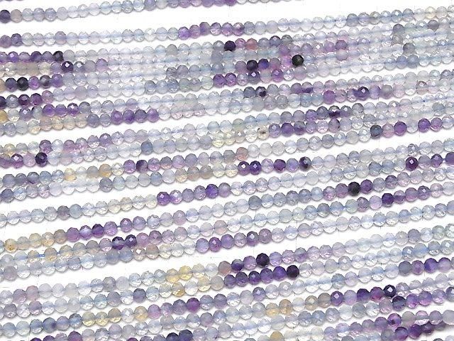【動画】【素晴らしい輝き】マルチカラーフローライトAAA- ラウンドカット3mm 1連(約37cm) サムネイル3