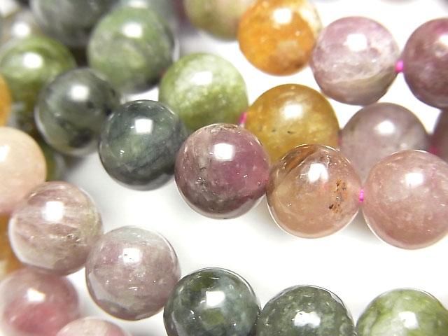【動画】マルチカラートルマリンAA+ ラウンド7.5~8mm 1連(ブレス)の画像