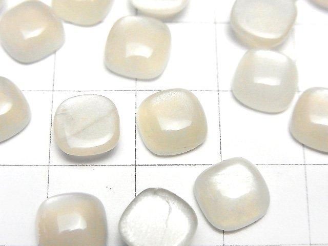 【動画】ホワイトムーンストーンAAA スクエア カボション8×8mm 5個 サムネイル2