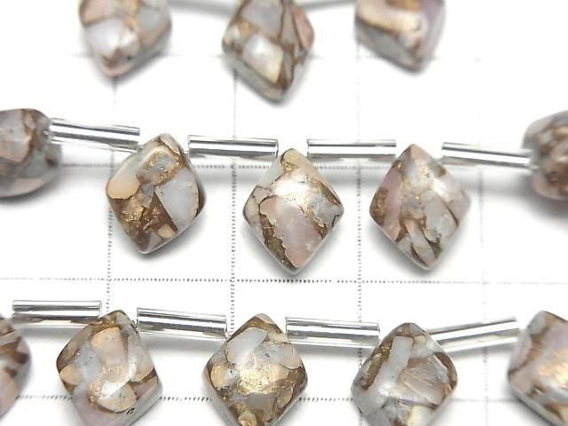 【動画】コッパーピンクオパールAAA ダイヤ10×8mm 1連(8粒) サムネイル2