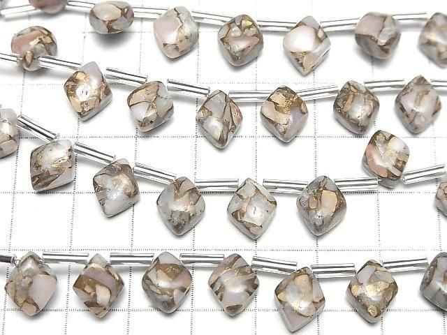 【動画】コッパーピンクオパールAAA ダイヤ10×8mm 1連(8粒) サムネイル3