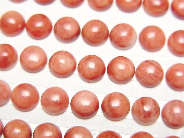 【動画】スパイニーオイスターシェル ラウンド カボション6×6mm 2個の画像