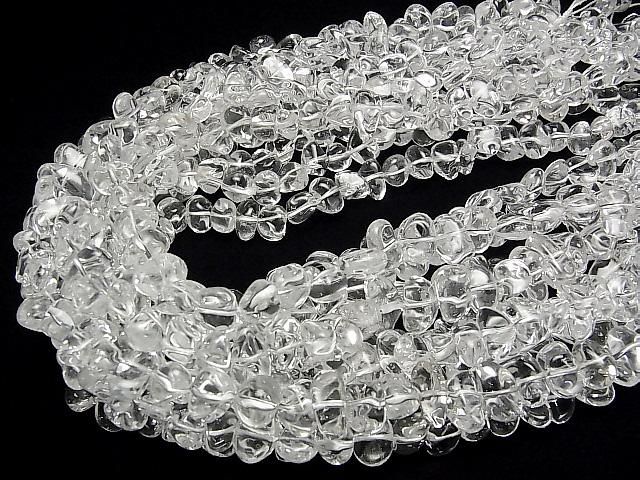 【動画】宝石質クリスタルAAA- チップ(ミニタンブル) 1連(約38cm) サムネイル4
