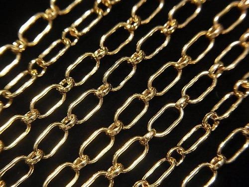 14KGF ロングアンドショートチェーン 3.4mm幅 10センチの画像