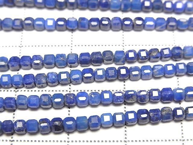【動画】【素晴らしい輝き】ラピスラズリAA 極小キューブカット2×2×2mm 1連(約37cm) サムネイル2