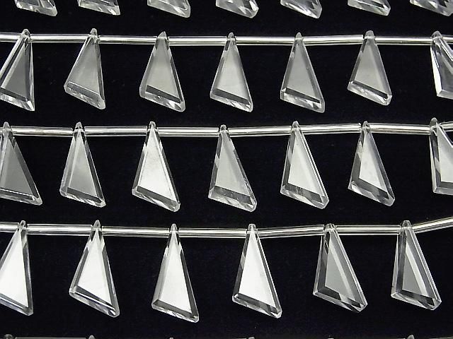【動画】宝石質クリスタルAAA フラット トライアングル18×10mm 1連(9粒) サムネイル3