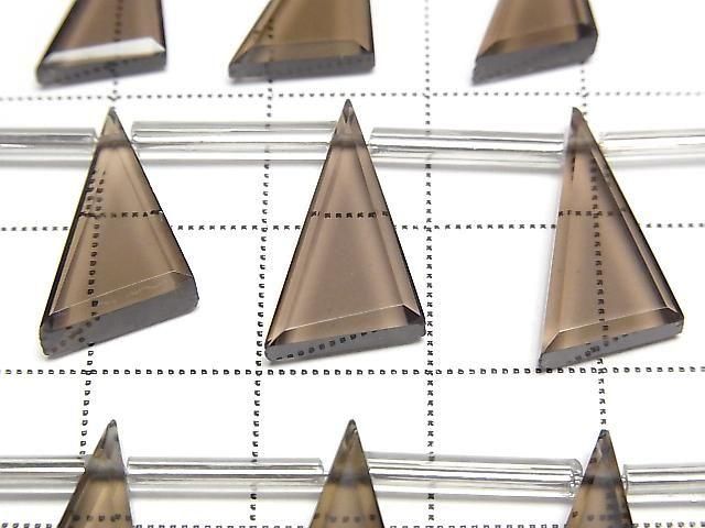 【動画】宝石質スモーキークォーツAAA フラット トライアングル 1連(9粒) サムネイル2