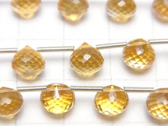 【動画】【極上カット】宝石質シトリンAAA+ オニオン ブリオレットカット 半連/1連(10粒) サムネイル2