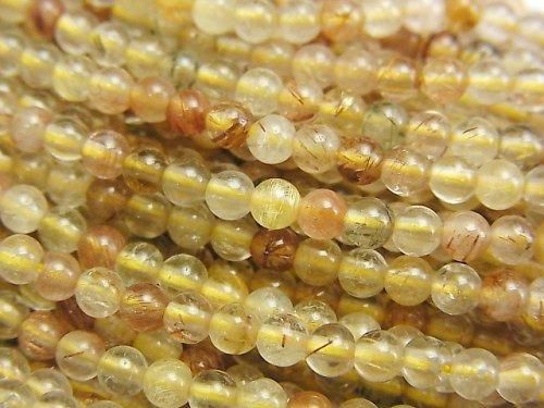 【動画】マルチカラールチルクォーツAA+ ラウンド3mm 1連(約38cm)の画像