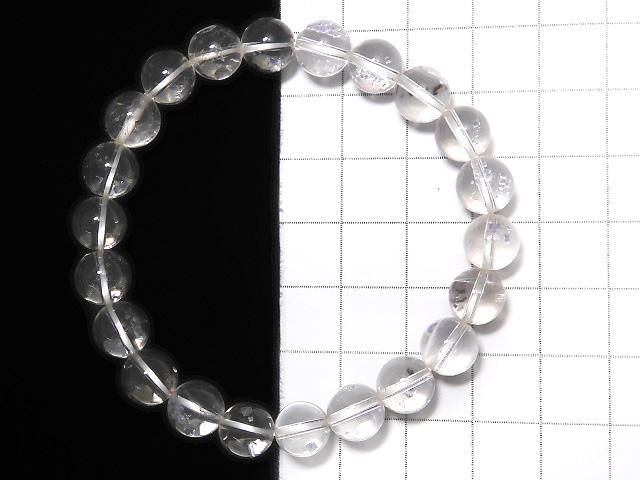 【動画】【1点もの】フローライトインクォーツ ラウンド8.5mm 1連(ブレス) NO.108 サムネイル2