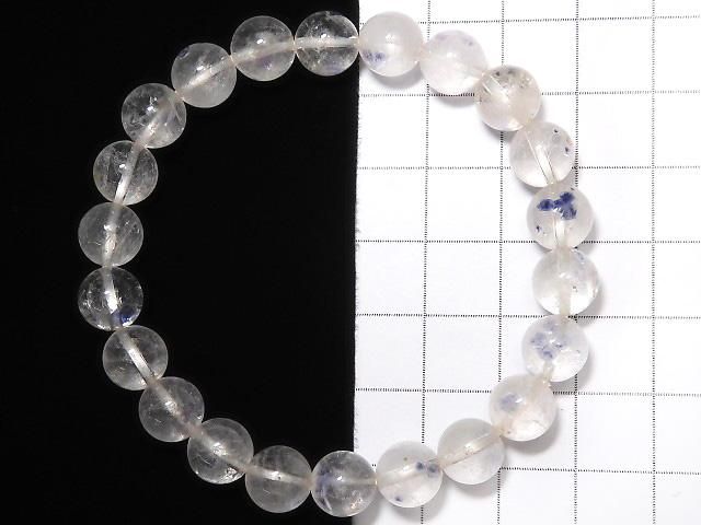 【動画】【1点もの】フローライトインクォーツ ラウンド8.5mm 1連(ブレス) NO.110 サムネイル2
