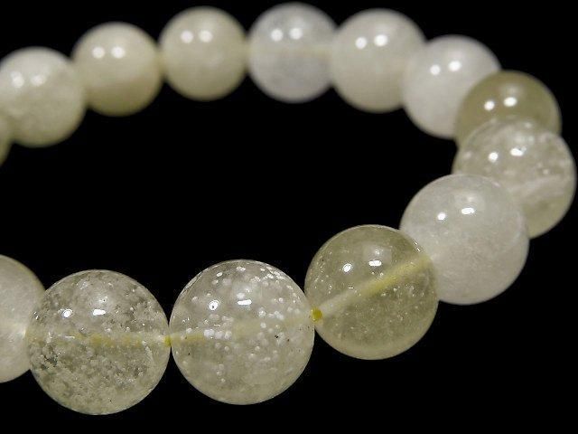 【動画】【1点もの】リビアングラス ラウンド12.5mm 1連(ブレス) NO.210の画像