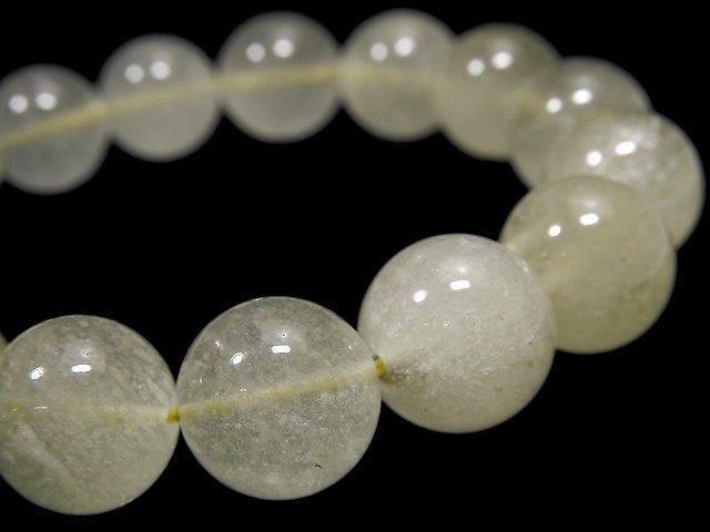 【動画】【1点もの】リビアングラス ラウンド13.5mm 1連(ブレス) NO.211の画像