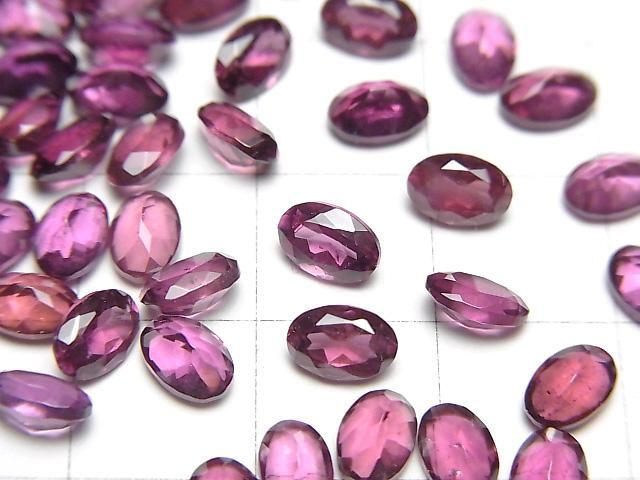 【動画】宝石質マラヤガーネットAAA- ルース オーバルファセットカット6×4mm 2粒 サムネイル2