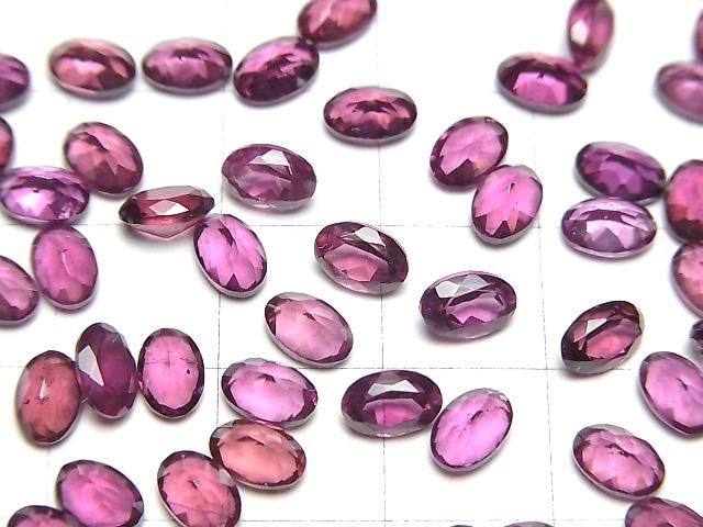 【動画】宝石質マラヤガーネットAAA- ルース オーバルファセットカット6×4mm 2粒 サムネイル3