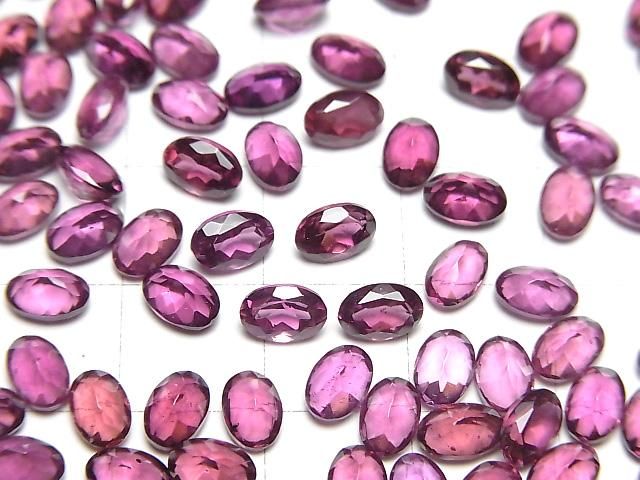 【動画】宝石質マラヤガーネットAAA- ルース オーバルファセットカット6×4mm 2粒 サムネイル4