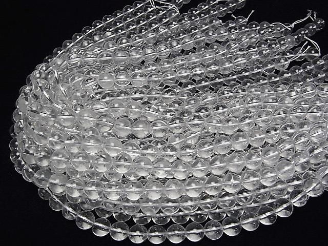 【動画】天然クリスタルAAA- ラウンド10mm 半連/1連(約35cm) サムネイル4