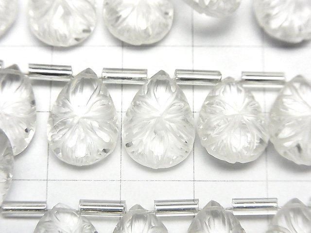 【動画】クリスタルAAA- 彫刻入りペアシェイプ14×10mm 半連/1連(10粒) サムネイル2