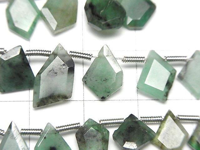 【動画】ブラジル産エメラルドAA ラフスライスカット 1連(約18cm) サムネイル2