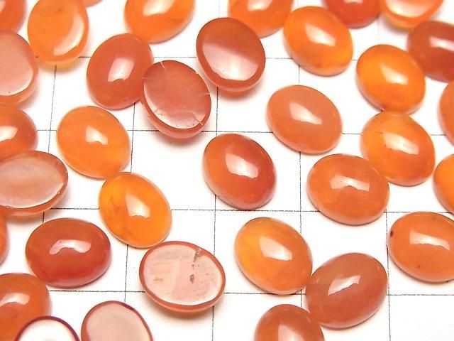 【動画】宝石質カーネリアンAAA オーバル カボション10×8mm 4個 サムネイル3