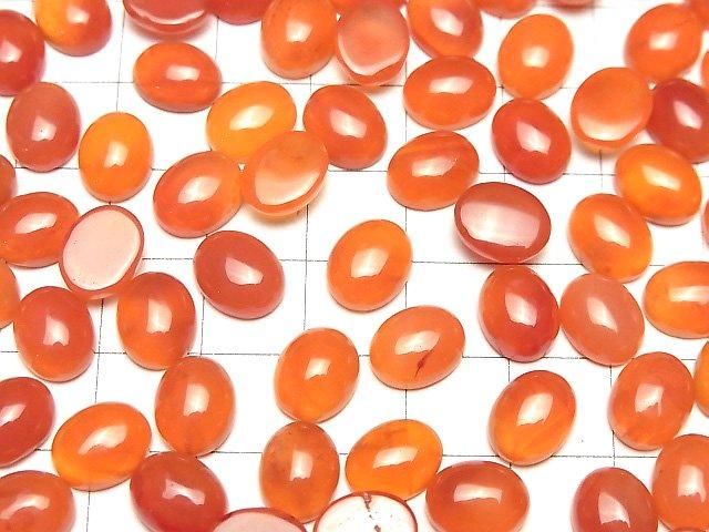 【動画】宝石質カーネリアンAAA オーバル カボション10×8mm 4個 サムネイル4
