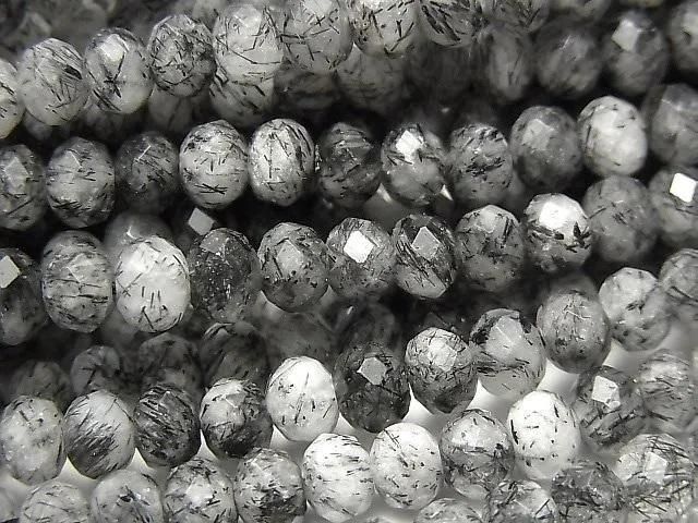 【動画】【素晴らしい輝き】トルマリンクォーツAA ボタンカット6×6×4mm 半連/1連(約37cm)の画像