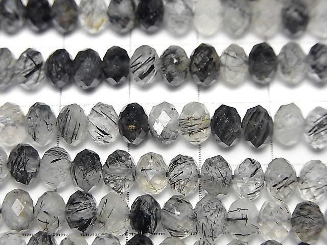 【動画】【素晴らしい輝き】トルマリンクォーツAA ボタンカット6×6×4mm 半連/1連(約37cm) サムネイル2