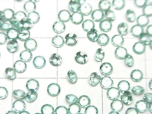 【動画】宝石質ブルーグリーンアパタイトAAA ルース ラウンドファセットカット3×3mm 5粒 サムネイル2