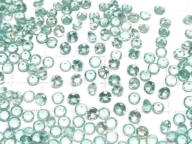 【動画】宝石質ブルーグリーンアパタイトAAA ルース ラウンドファセットカット4×4mm 5粒 サムネイル4