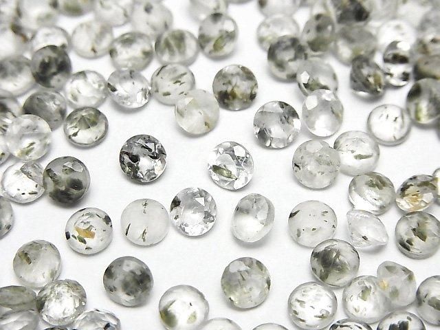 【動画】ブラックアベンチュリンクォーツ ルース ラウンドファセットカット5×5mm 10粒の画像