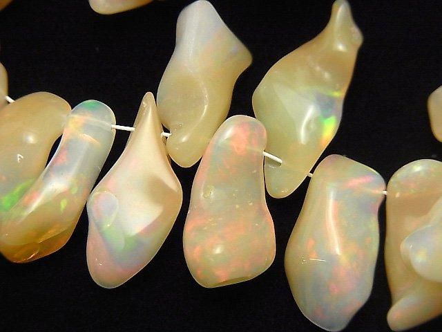 【動画】エチオピア産オパールAAA- ラフタンブル 1連(約38cm)の画像