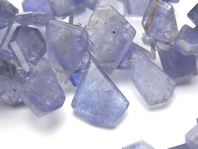 【動画】宝石質タンザナイトAA++ ラフスライスカット 1連(約17cm)の画像