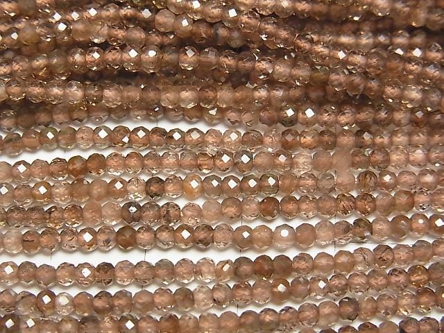 【動画】【素晴らしい輝き】宝石質アンダルサイトAAA セミラウンドカット2.5mm 半連/1連(約30cm) サムネイル2