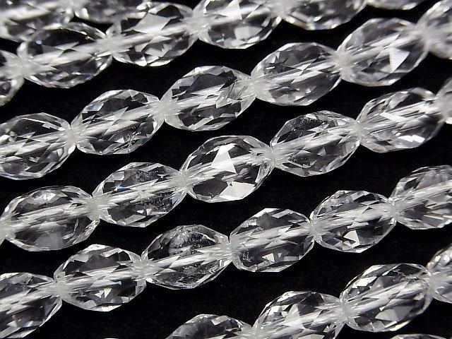 【動画】【素晴らしい輝き】クリスタルAAA トライアングルライスカット10×7×7mm 1/4連~1連(約36cm)の画像